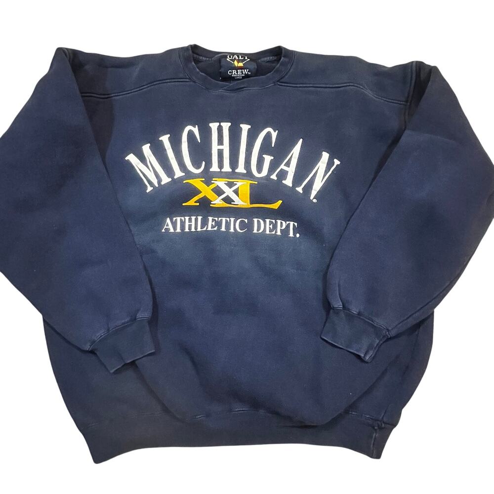 Vintage Michigan Men XL Crewneck Sweatshirt‎ Athletic Dept College Style